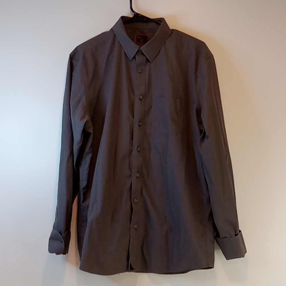 UNTUCKit Button Up Dress Shirt Wrinkle Free Long Sleeve Shirt Men's Sz L EUC!